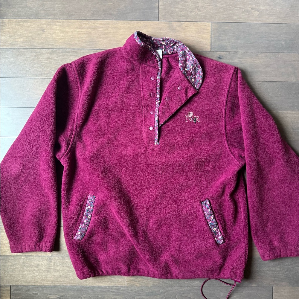 Vintage Northern Reflections Floral Quarter Fleece Jacket